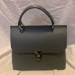 Vera Pelle Camelia Roma grey hand bag with shoulder strap